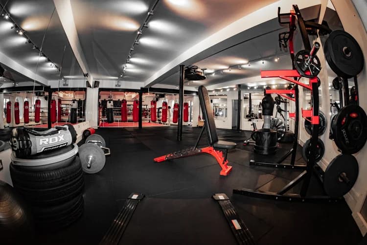 Moreno Boxing training floor and strength equipment
