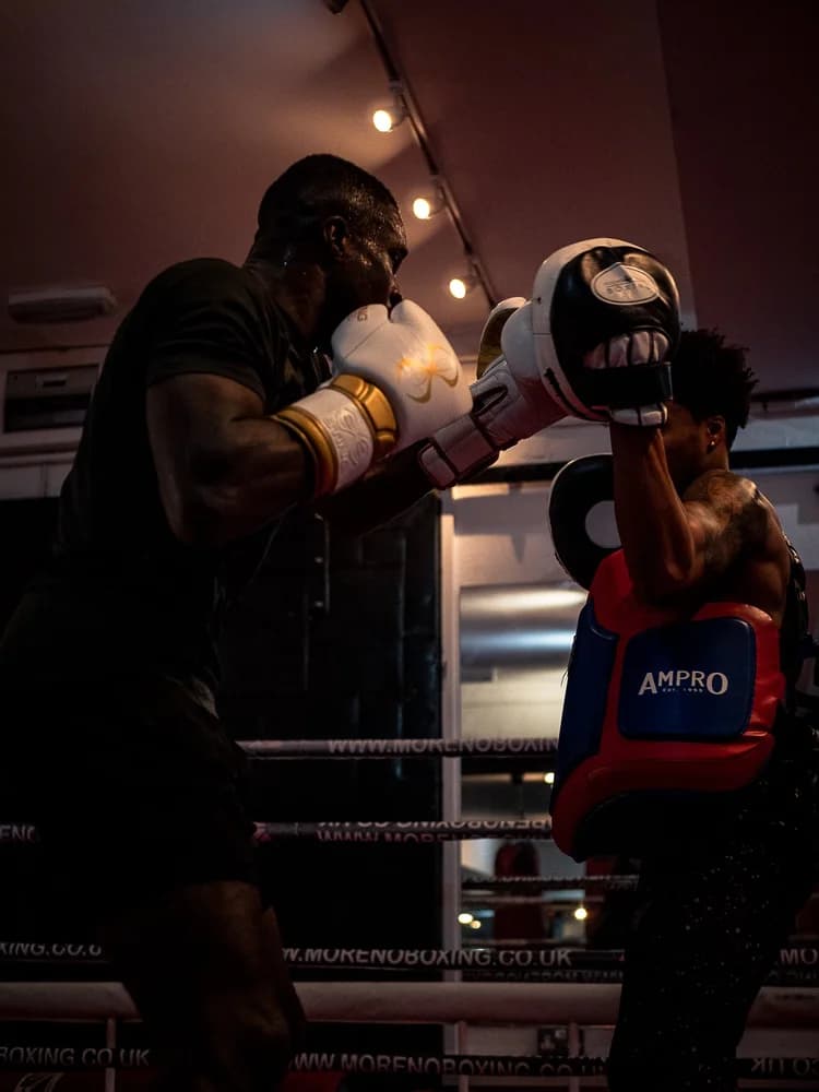 Padwork personal training at Moreno Boxing
