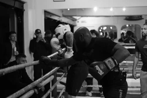 Fight Camp crowd and boxing action at Moreno Boxing